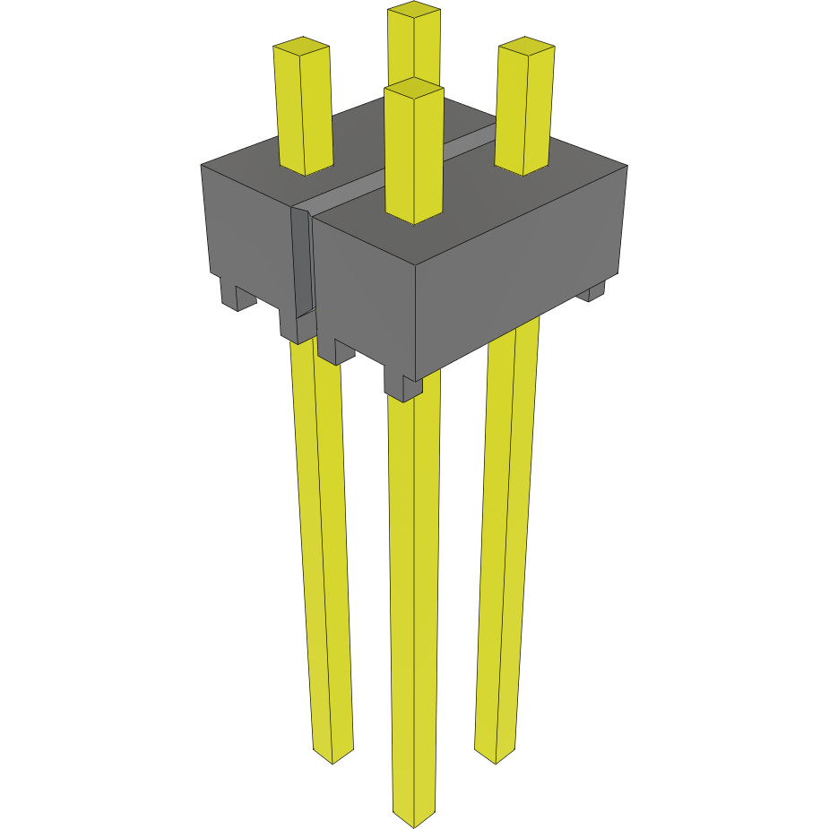 Samtec-HMTSW-102-22-G-D-080 Steckverbinderleisten und Leiterplattenbuchsen Conn Unshrouded Header HDR 4 POS 2.54mm Solder ST Top Entry Thru-Hole Bulk