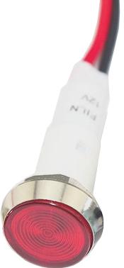 Mallory Sonalert Products-FL1P-10NW-4-R12V Panel Mount Indicators LED Panel Mount Indicator Uni-Color Red 1500mcd 2-Pin Bulk