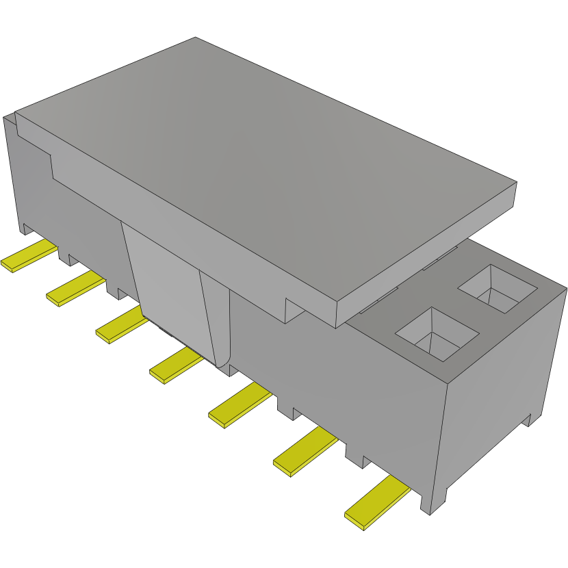 Samtec-SMM-107-02-SM-D-P-TR Steckverbinderleisten und Leiterplattenbuchsen Conn Socket Strip SKT 14 POS 2mm Solder ST Top Entry SMD TIGER EYE™ T/R