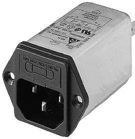 Delta Electronics-04BEEG3H Moduli di ingresso potenza Power Entry Module EMI Filtered M 3 POS 115VAC/250VAC 4A Fuse ST 1 Port