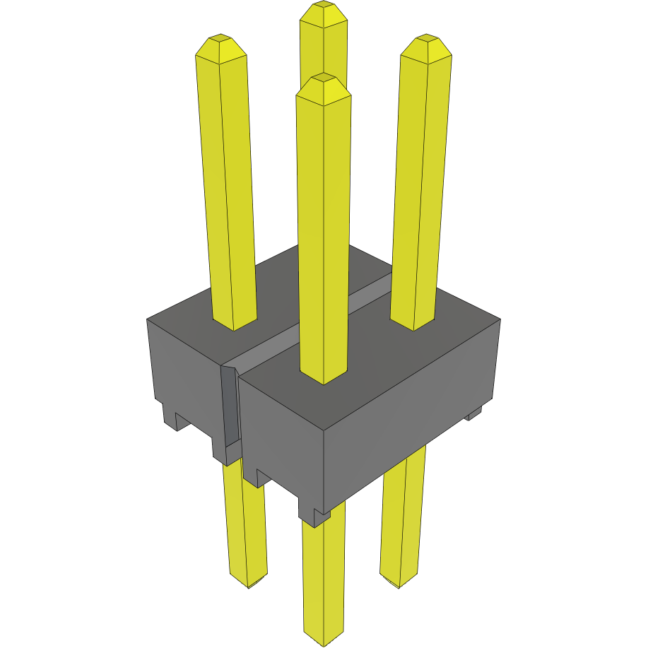 Samtec-TSW-102-08-G-D 连接器插头及 PCB 插座 Conn Unshrouded Header HDR 4 POS 2.54mm Solder ST Top Entry Thru-Hole Bulk
