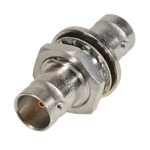 Conn BNC Adapter 0Hz to 4GHz 50Ohm ST Panel Mount F/F Gold Over Nickel Single
