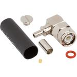 Conn TNC 0Hz to 6GHz 50Ohm Crimp RA Cable Mount PL Gold