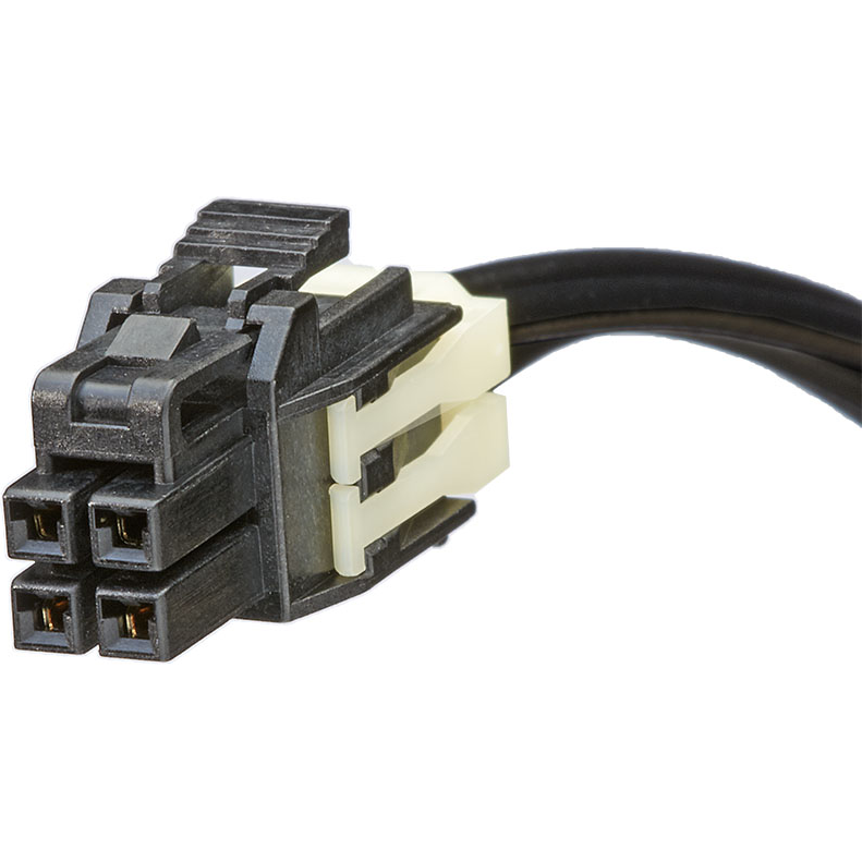 Molex-451300410 Assemblaggio cavo Altro Nano-Fit-to-Nano-Fit Off-the-Shelf (OTS) Cable Assembly, Dual Row, 1.0m Length, 4 Circuits, Black