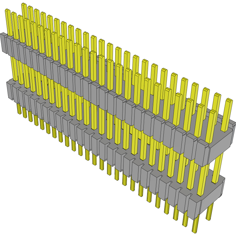 Samtec-DWM-25-56-G-D-385 Steckverbinderleisten und Leiterplattenbuchsen Conn Board Stacker HDR 50 POS 1.27mm Solder ST Thru-Hole Tube