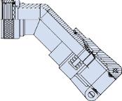 Glenair-M85049/78-17N06 Schrumpfbalgenadapter EMI/RFI Environmental Backshell 45° 17 Shell Size Electroless Nickel Aluminum Alloy Spin