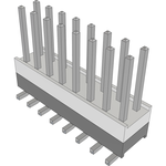 Conn Board Stacker HDR 16 POS 2.54mm Solder ST Top Entry SMD Tube