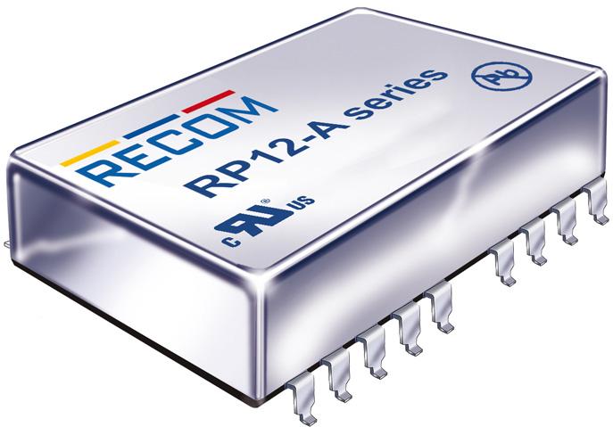 RECOM Power-RP12-2415DA DC/DC-Wandler und Spannungsreglermodul Module DC-DC 24VIN 2-OUT -15V/15V -0.4A/0.4A 12W 9-Pin DIP Tube