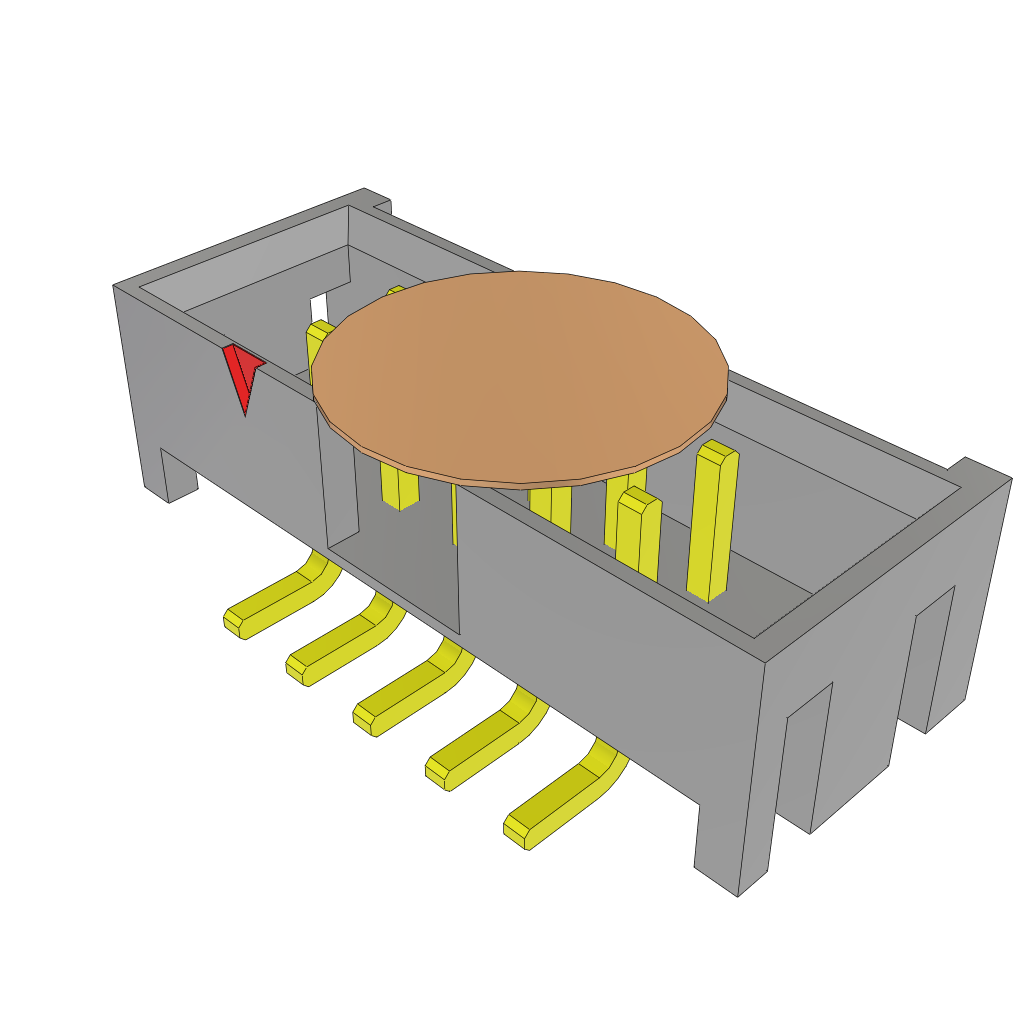 Samtec-STMM-105-02-T-D-SM-K-TR Piastre connettori e prese PCB Conn Shrouded Header HDR 10 POS 2mm Solder ST SMD T/R