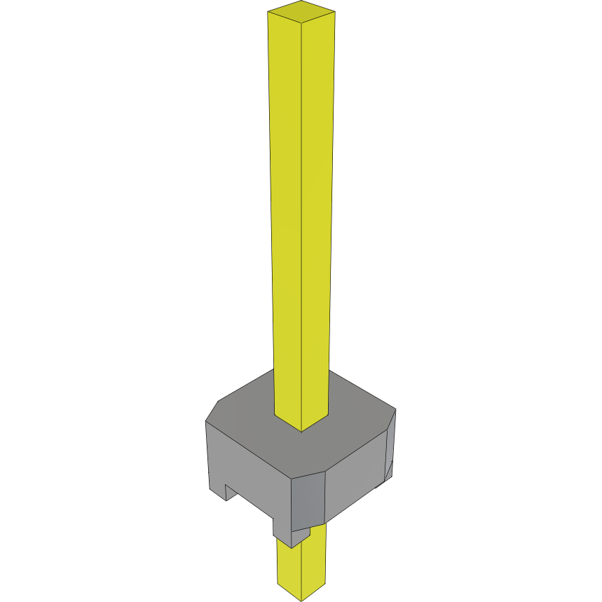 Samtec-MTLW-101-07-G-S-270 Embases de raccordement et réceptacles PCB Conn Unshrouded Header HDR 1 POS Solder ST Top Entry Thru-Hole Bulk