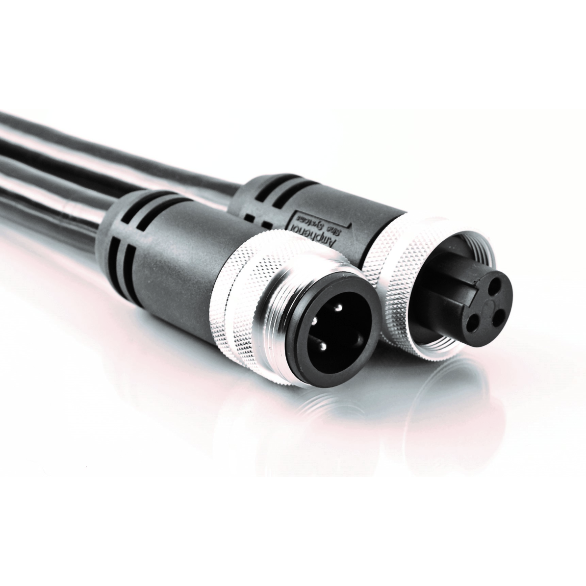 Amphenol-P28984-M1 Andere Kabelbaugruppen Double-ended 3 Position Trunk Cable Assembly, Male Str-Female Str, Dual-rated, Black