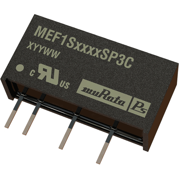 Murata Power Solutions-MEF1S0303SP3C Convertisseur CC en CC et module de régulateur de commutation Module DC-DC 3.3VIN 1-OUT 3.3V 0.303A 1W 4-Pin SIP Module