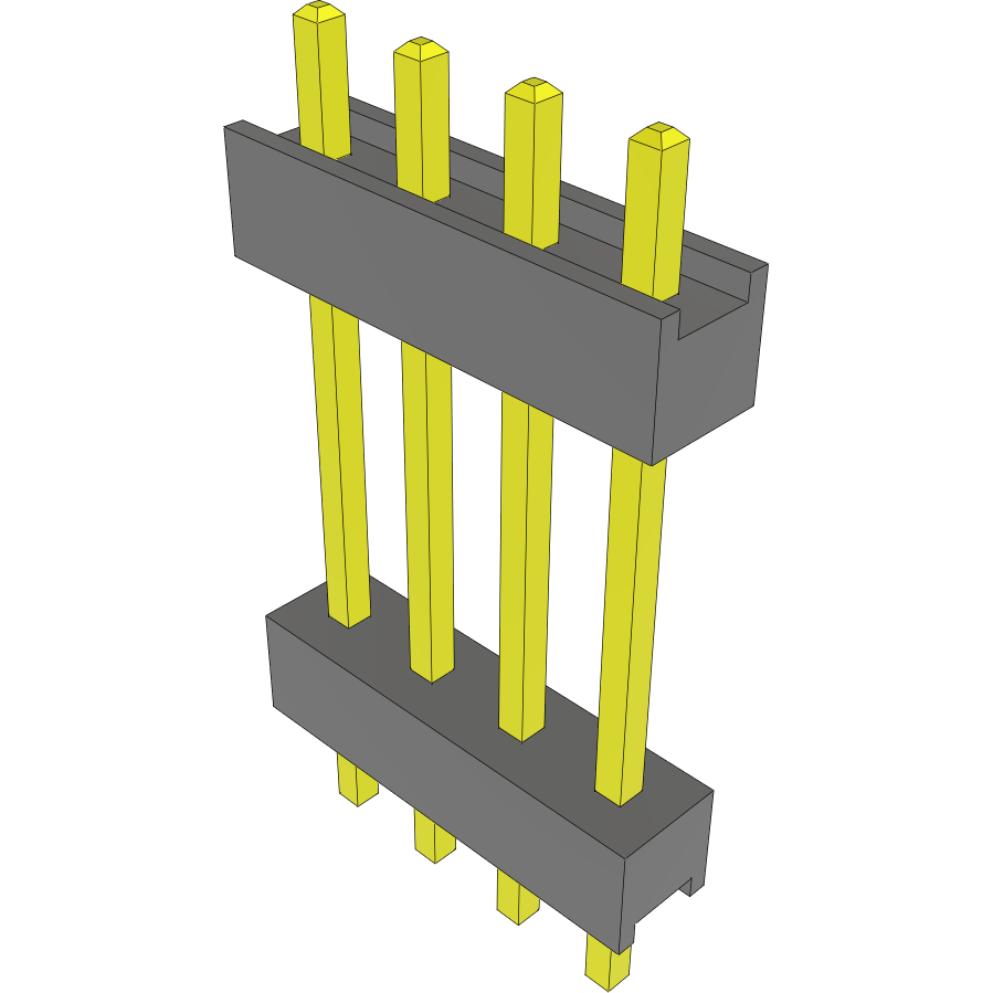 Samtec-DW-04-09-L-S-533 Steckverbinderleisten und Leiterplattenbuchsen Conn Board Stacker HDR 4 POS 2.54mm Solder ST Top Entry Thru-Hole Bulk