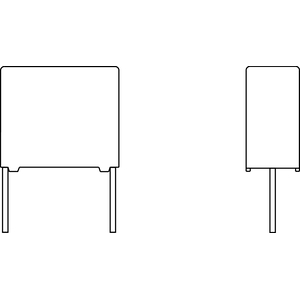 Vishay-BFC233923104 Capacitor Film Cap Film Suppression X2 0.1uF 630VDC/310VAC PP 20%( 17.5 X 5 X 11mm) Radial Plastic Rectangular Can 15mm 110°C Loose Automotive AEC-Q200