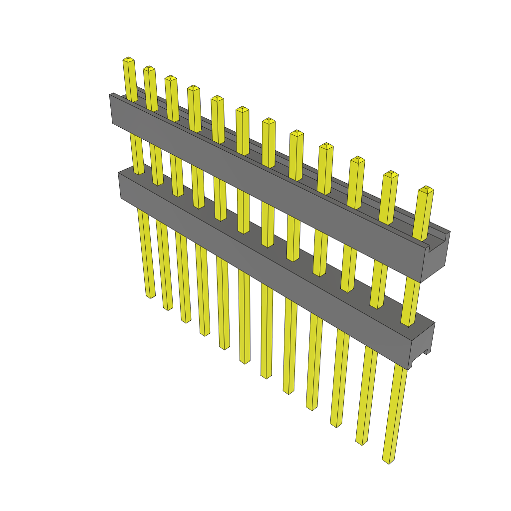 Samtec-ZW-12-11-G-S-380-430 Steckverbinderleisten und Leiterplattenbuchsen Conn Board Stacker HDR 12 POS 2.54mm Solder ST Top Entry Thru-Hole Bulk