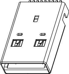 Amphenol Communications Solutions-GSB416445CHR Connector USB Conn USB 3.1 Type A PL 9 POS 1mm Solder RA SMD 9 Terminal 1 Port T/R