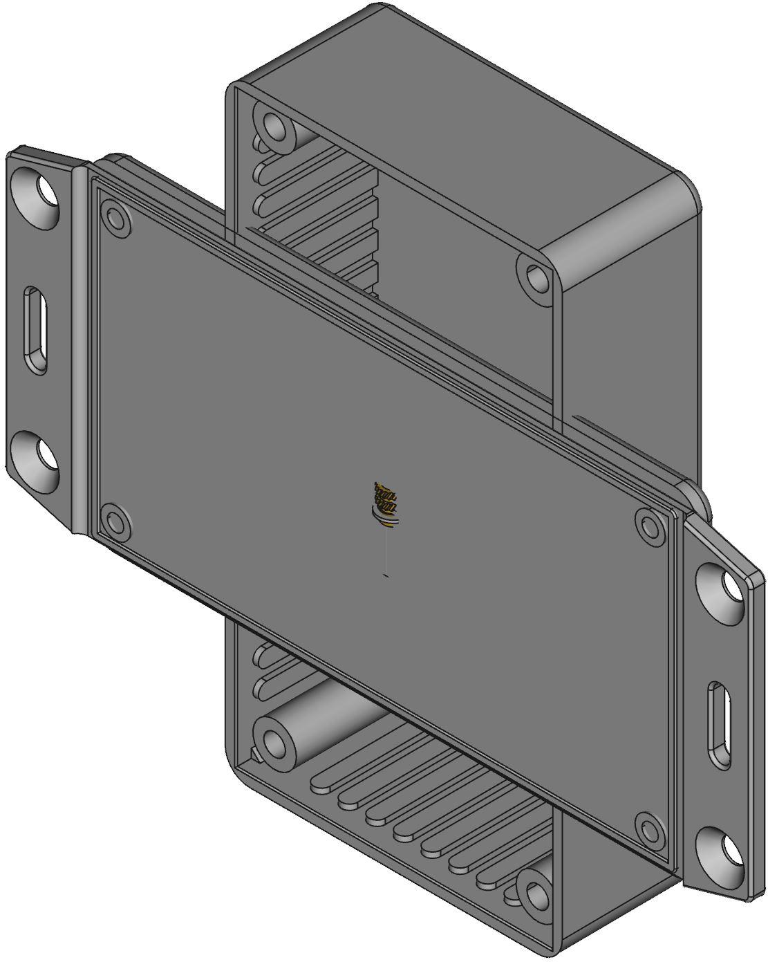 Hammond Manufacturing-1591BF2GY Light Gray Acrylonitrile Butadiene Styrene Flange Mount General Purpose Enclosure