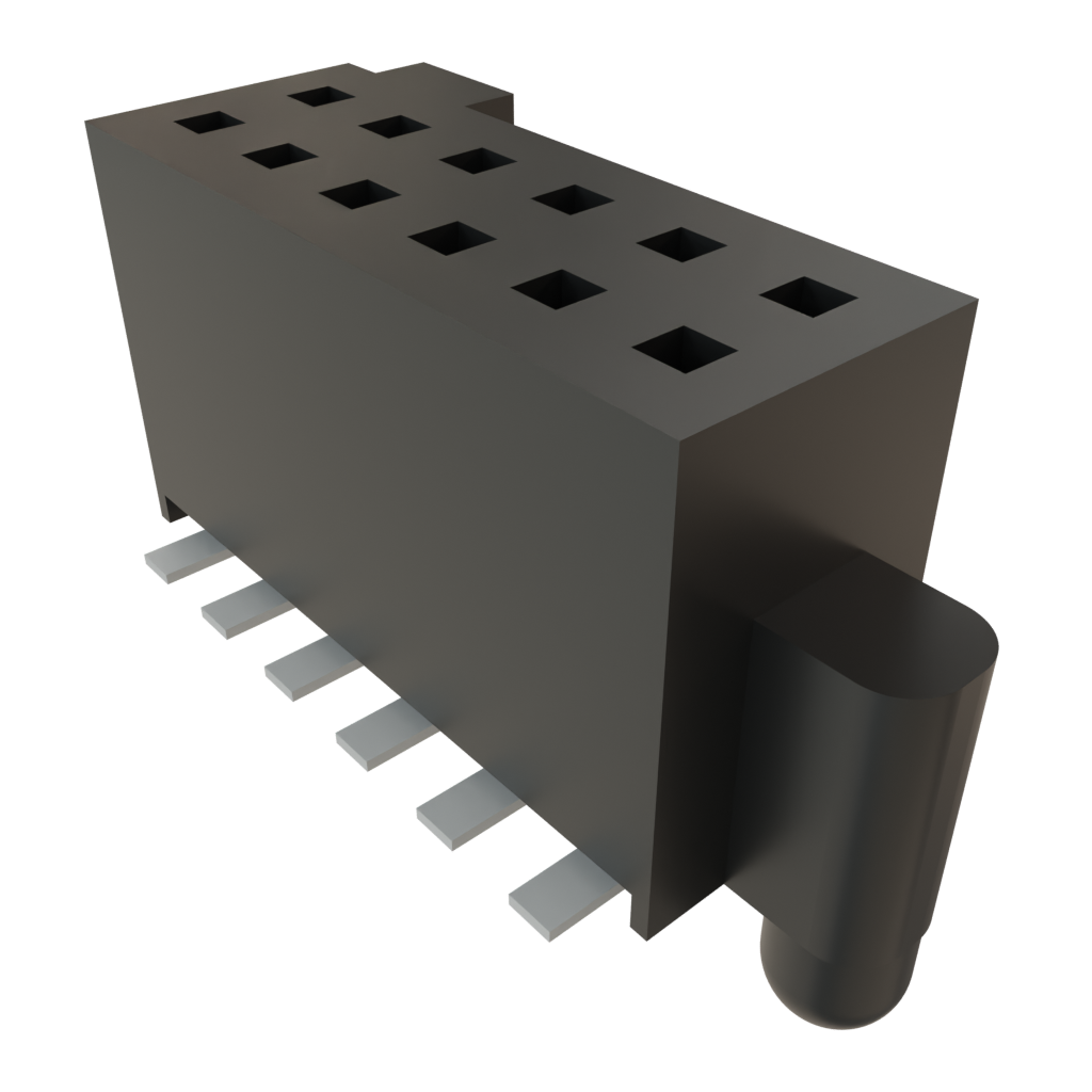 Samtec-SFM-106-02-STL-D-A Steckverbinderleisten und Leiterplattenbuchsen Conn Socket Strip SKT 12 POS 1.27mm Solder ST Top Entry SMD TIGER EYE™ Tube