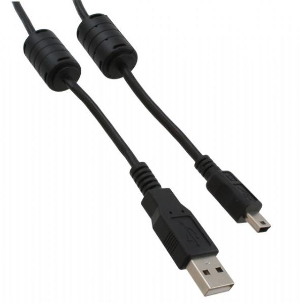 CnC Tech, LLC-102-1031-BL-F0050 USB Kabelbaugruppen Cable Assembly 0.5m USB Type A to Mini USB Type B 4 to 5 POS M-M 28AWG