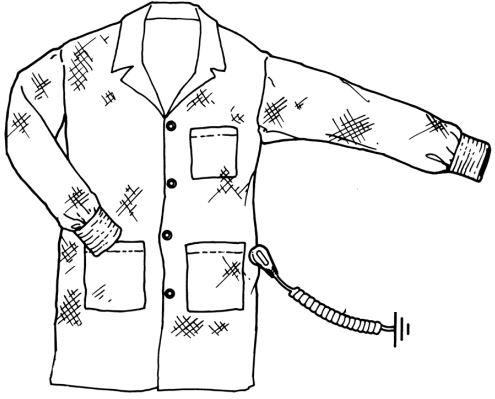 Desco Industries-73614 Personal Protective Equipment Smock, Stat shield, Lab coat, Knitted Cuffs, Blue, Xlarge