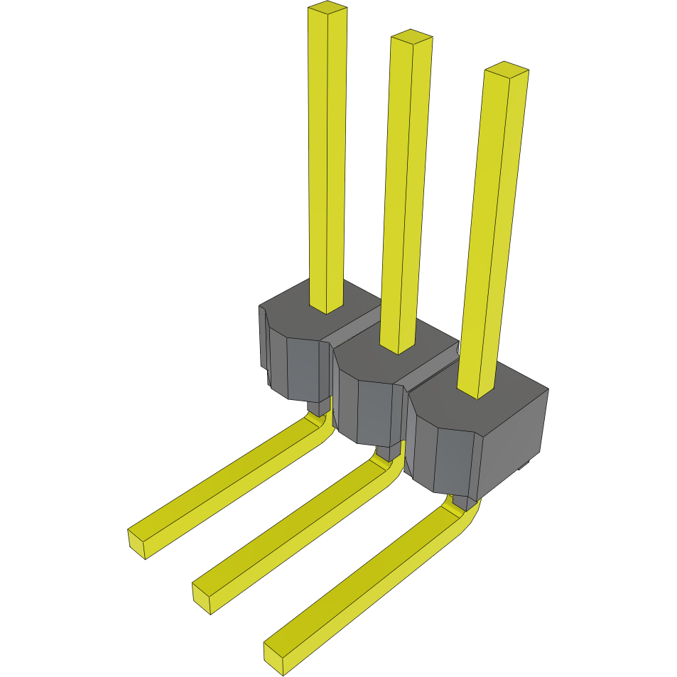 Samtec-MTSW-103-09-T-S-321-RA Steckverbinderleisten und Leiterplattenbuchsen Conn Unshrouded Header HDR 3 POS 2.54mm Solder RA Side Entry Thru-Hole Bulk
