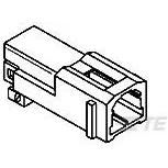 TE Connectivity-174460-1 Einzeladersteckverbinder, Gehäuse Conn Housing RCP 2 POS 3.5mm Crimp ST Cable Mount White Bag