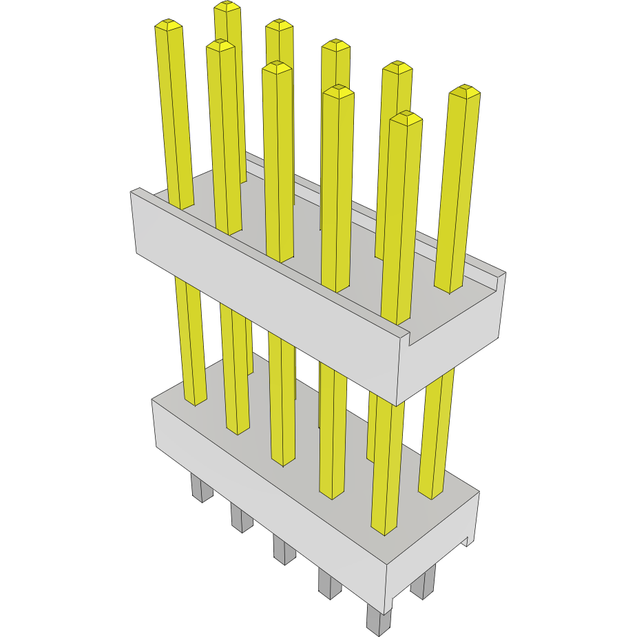 Samtec-HW-05-10-L-D-470-116 Steckverbinderleisten und Leiterplattenbuchsen Conn Board Stacker HDR 10 POS 2.54mm Solder ST Top Entry Thru-Hole Bulk