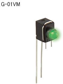 NKK Switches-G-01VM Schaltindikatoren Switch Indicators 2.25VDC 20mA LED Rectangular PC Pins PC Mount with Bracket