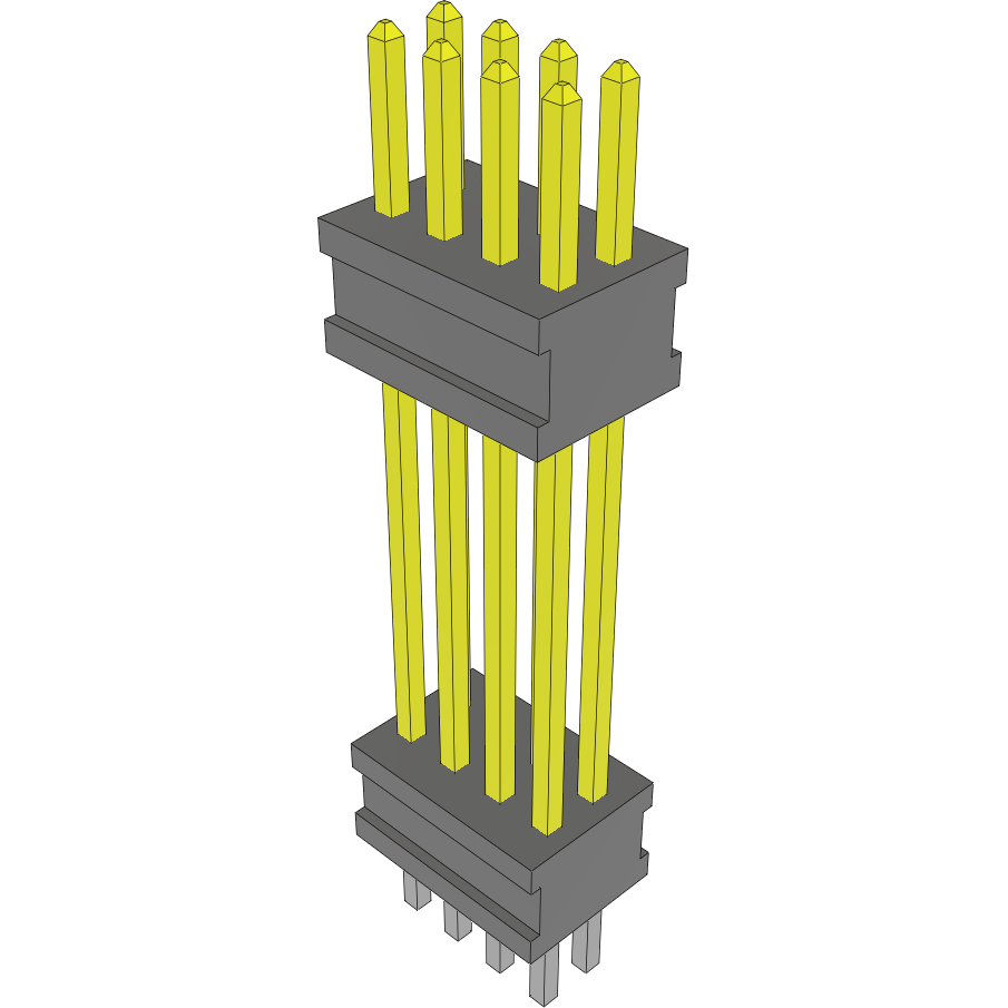 Samtec-FW-04-04-F-D-550-125 Piastre connettori e prese PCB Conn Board Stacker HDR 8 POS 1.27mm Solder ST Top Entry Thru-Hole FLEX STACK™ Layer