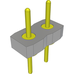Conn Unshrouded Header HDR 2 POS Solder ST Top Entry Thru-Hole Bulk