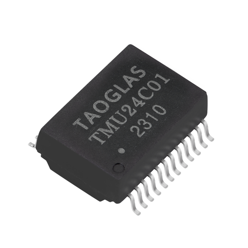 taoglas-TMU24C01 Transformador de telecomunicaciones Telecom Transformer 1CT:1CT 1Ohm Prim. DCR 1Ohm Sec. DCR 24 Terminal Gull Wing SMD