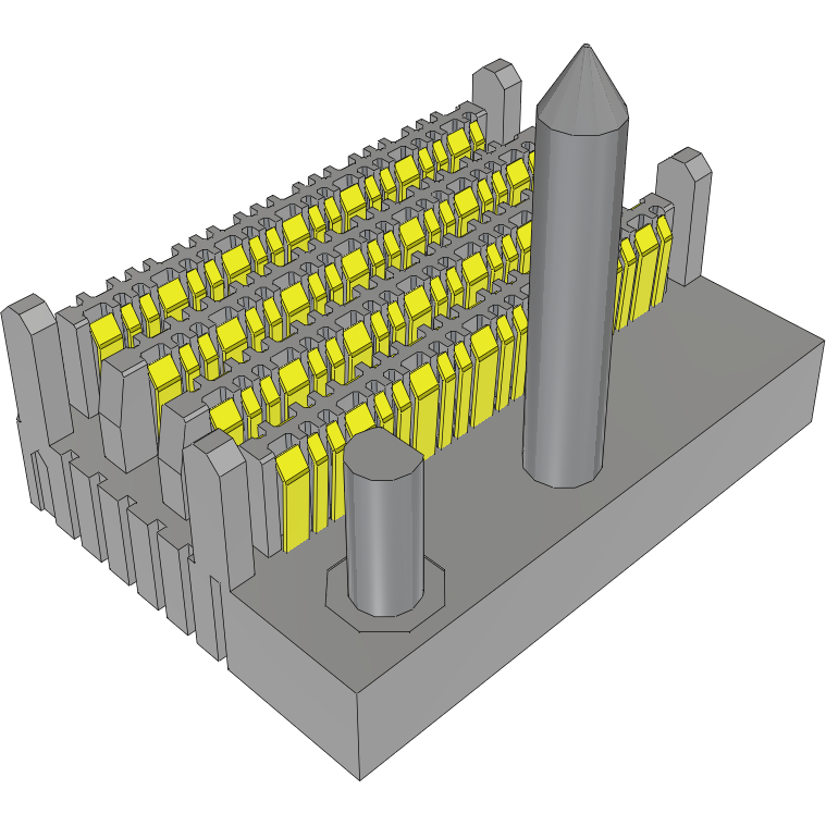 Samtec-EBTM-6-08-2.0-S-VT-1-L-A Steckverbinder, Mutterplatine Connector Backplane HDR 96 2mm Press Fit Straight Through Hole