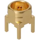 HUBER+SUHNER-82_MBX-50-0-3/111_NM RF-Steckverbinder Conn MBX 0Hz to 6GHz 50Ohm Solder ST Thru-Hole RCP Gold Over Nickel Phosphorus T/R