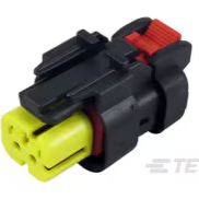 TE Connectivity-776427-3 Einzeladersteckverbinder, Gehäuse Conn Housing PL 2 POS 4.5mm Crimp ST Cable Mount Black Tube