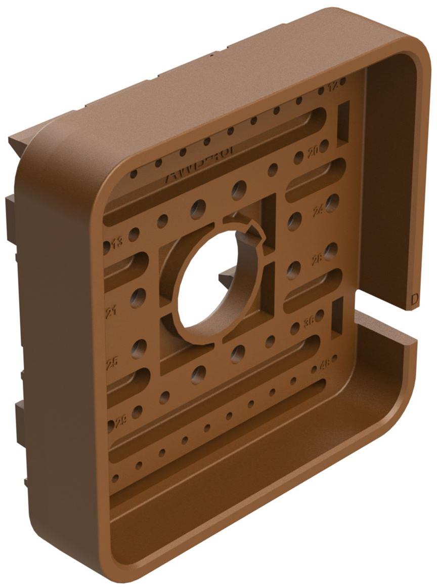 Amphenol-AWB-48PD Steckverbinderzubehör Connector Accessories Wedge Lock Straight Thermoplastic Brown Box