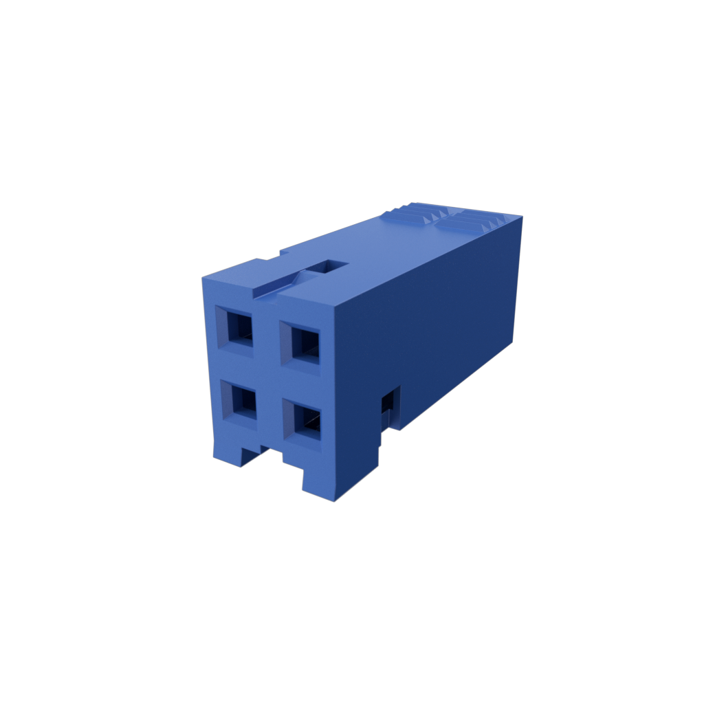 Amphenol Communications Solutions-65239-002LF Gaine de câblage de raccordement discret Dubox® 2.54mm, Crimp-to-Wire Housing, Double Row, 4 Position
