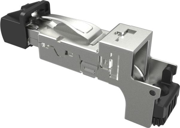 Amphenol-DRP10188510012 Connettore telefono e telecomunicazione Conn RJ-45 PL 8 POS IDT RA Cable Mount 8 Terminal 1 Port Cat 6a Box