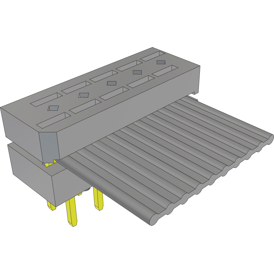 Samtec-IDMD-05-S-12.00 Flachband Kabelbaugruppen Cable Assembly 0.304m 28AWG 1.27mm 10 POS IDC Connector M Clamshell