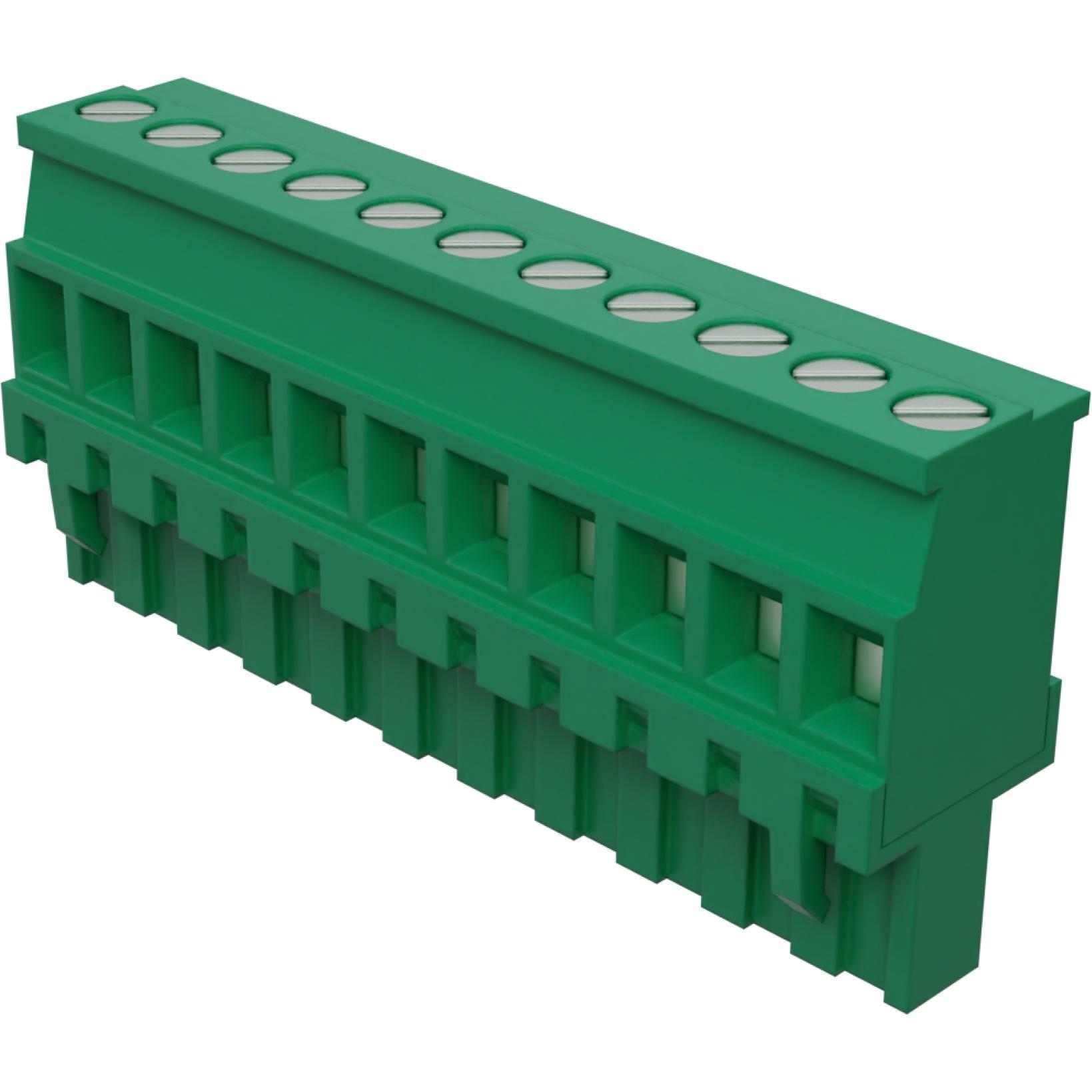 Molex-395338011 Steckverbinder, Klemmenblöcke Conn Eurostyle Block F 11 POS 5.08mm Screw ST Cable Mount 18A/Contact Eurostyle™