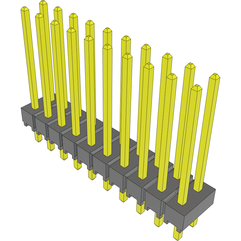 Samtec-TSW-110-15-L-D Steckverbinderleisten und Leiterplattenbuchsen Conn Unshrouded Header HDR 20 POS 2.54mm Solder ST Top Entry Thru-Hole Bulk