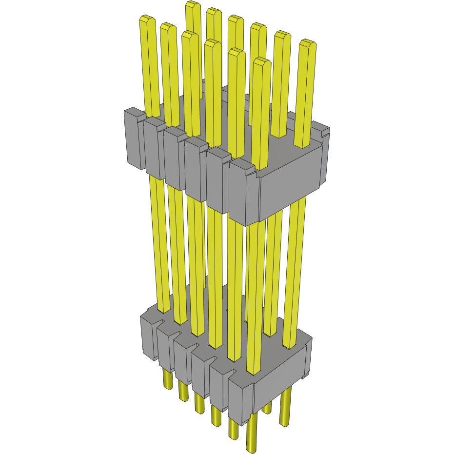 Samtec-DWM-06-60-G-D-552 Cabezales del conector y receptáculos PCB Conn Board Stacker HDR 12 POS 1.27mm Solder ST Thru-Hole Layer