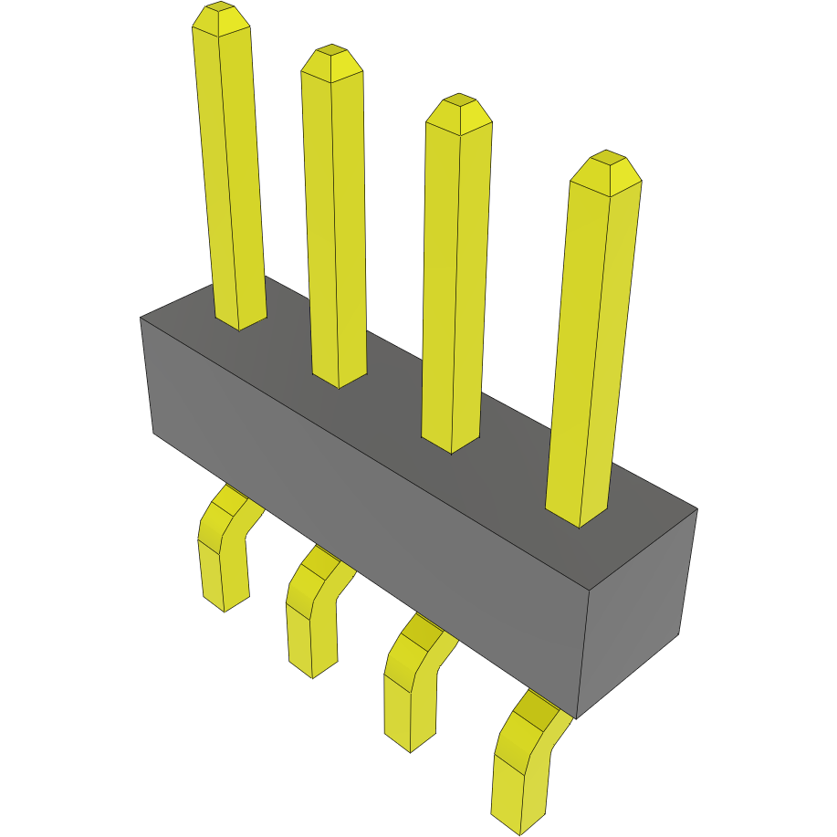 Samtec-MMT-104-02-S-SH Steckverbinderleisten und Leiterplattenbuchsen Conn Unshrouded Header HDR 4 POS 2mm Solder RA Side Entry SMD Tube