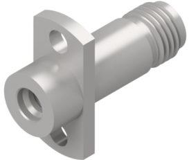 Micro-Mode Products-MADP-6545 Raccordement FR Conn SMP-SMA Adapter ST Flange Mount M/F Gold