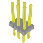 Conn Unshrouded Header HDR 6 POS 2.54mm Solder ST Top Entry Thru-Hole Bulk