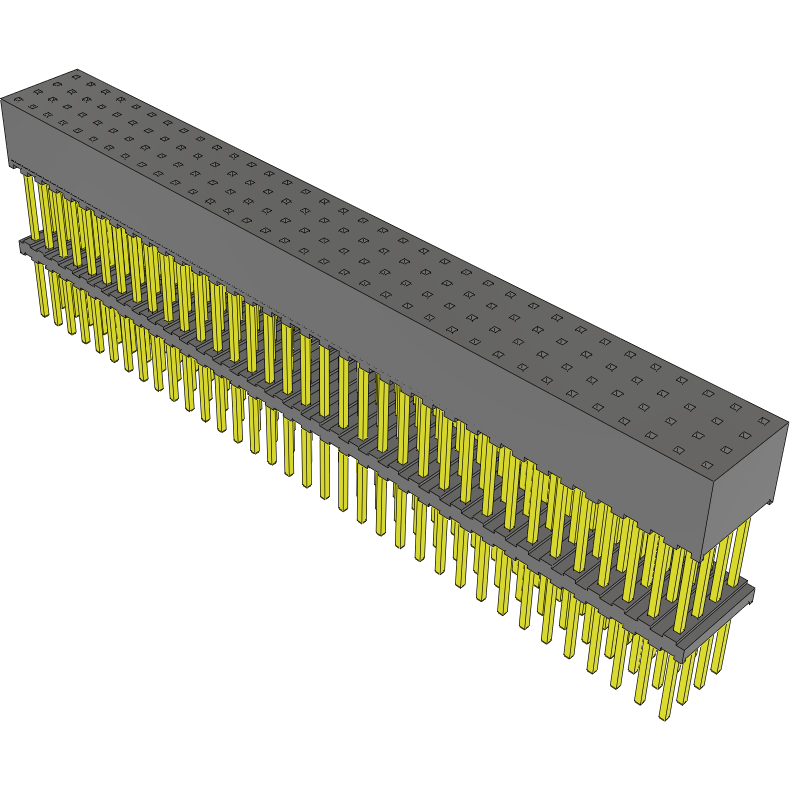Samtec-ESQT-135-02-G-Q-590 Connector Headers and PCB Receptacles Conn Elevated Socket SKT 140 POS 2mm Solder ST Top Entry Thru-Hole Tube