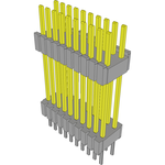 Conn Board Stacker HDR 20 POS 1.27mm Solder ST Thru-Hole Tube
