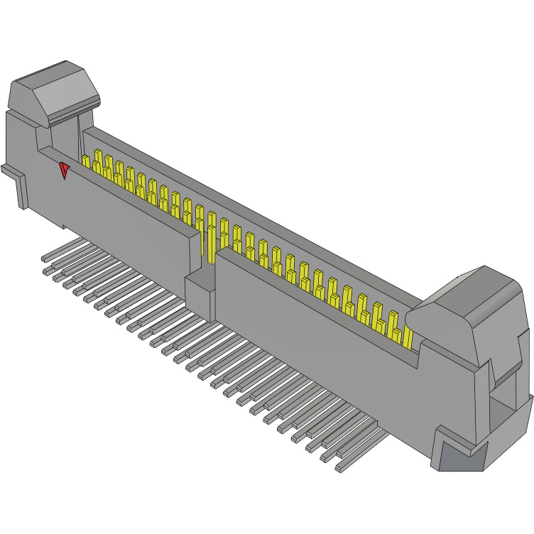 Samtec-EHF-125-01-S-D-RA Cabezales del conector y receptáculos PCB Conn Ejector Header HDR 50 POS 1.27mm Solder RA Side Entry Thru-Hole Tube