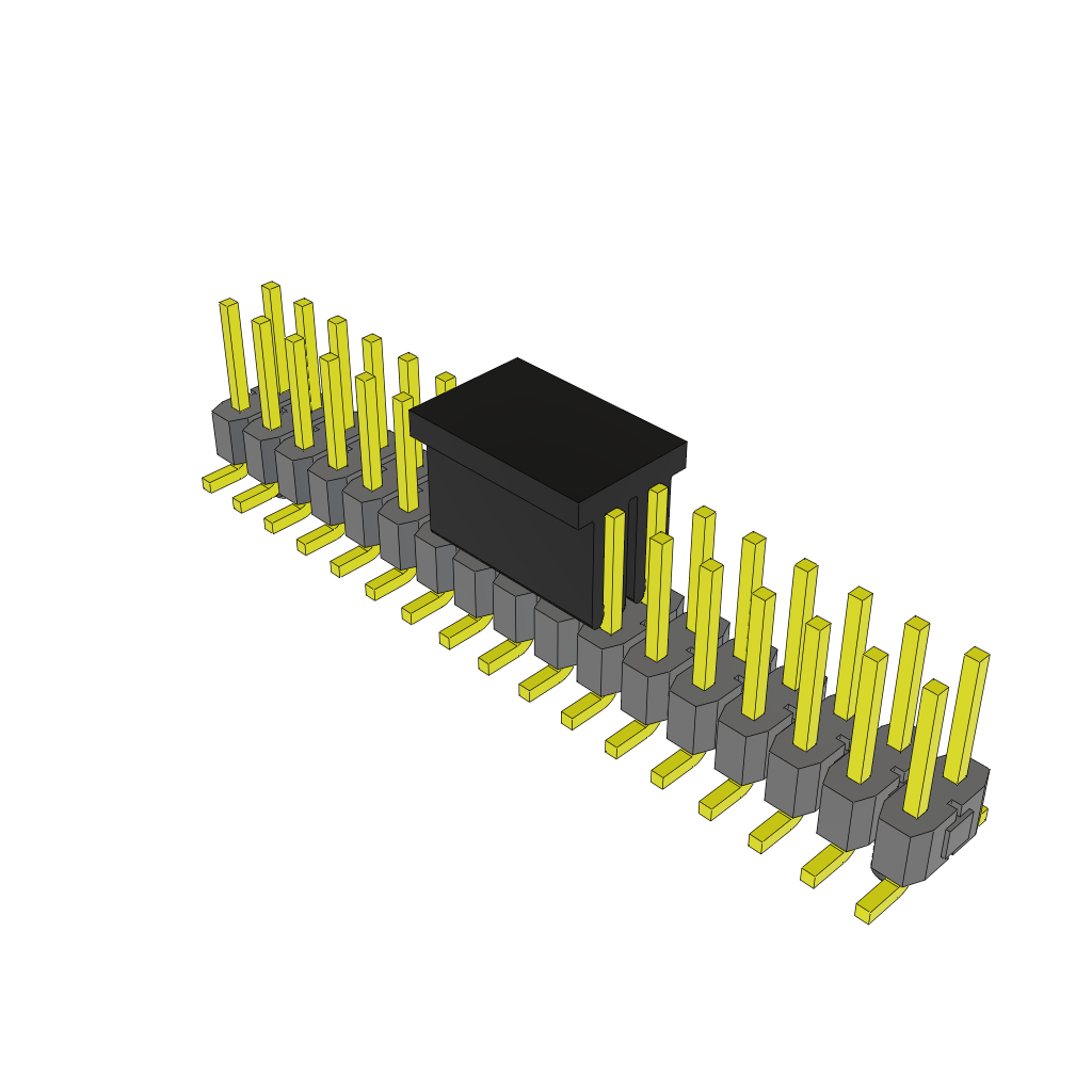 Samtec-TSM-117-01-S-DV-A-P Steckverbinderleisten und Leiterplattenbuchsen Conn Unshrouded Header HDR 34 POS 2.54mm Solder ST Top Entry SMD Tube