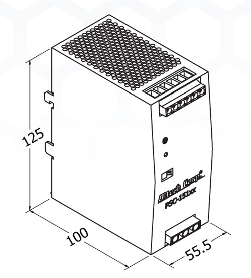 Altech Corporation-PSC-15124 Alimentazione da CA a CC AC/DC Power Supply Single-OUT 24V 6.3A 150W 9-Pin