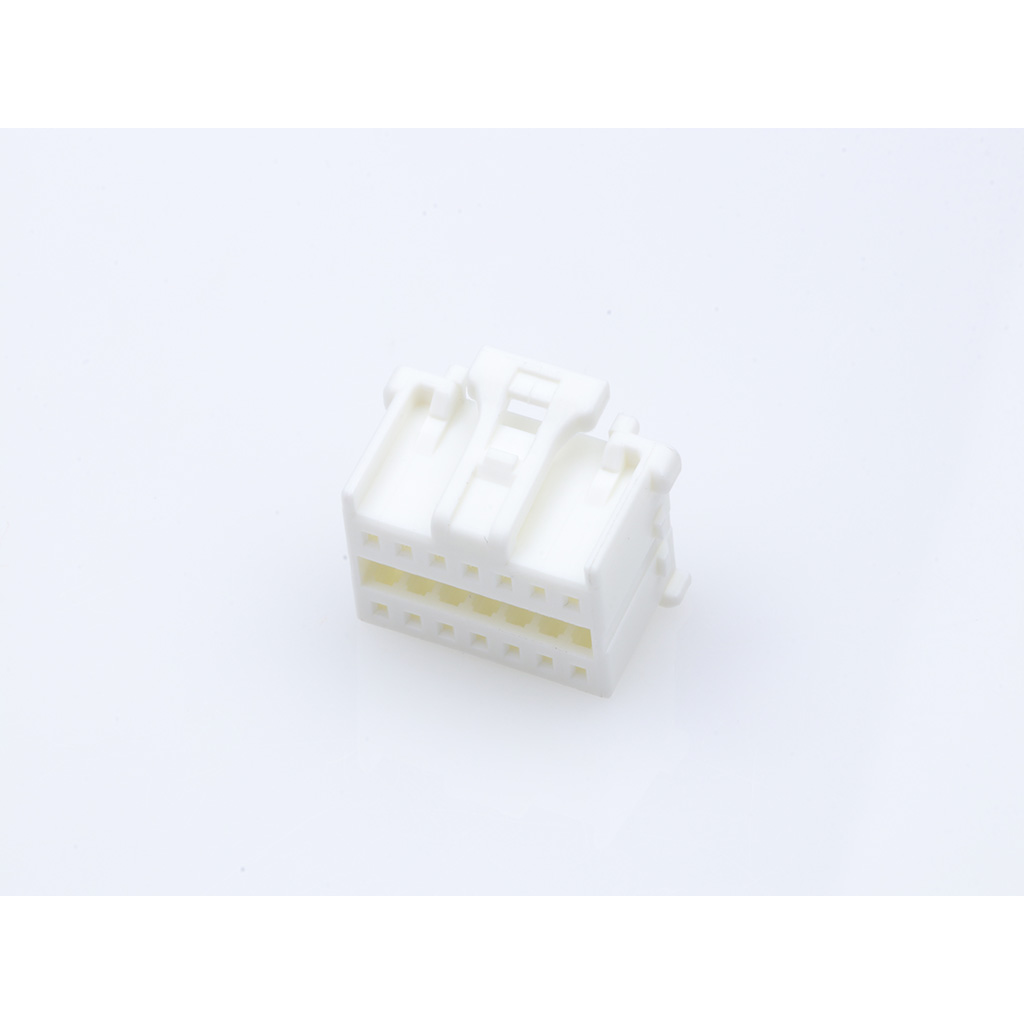 Molex-51353-1400 Connector Discrete Wire Housing Conn Housing RCP 14 POS 2mm Crimp ST Cable Mount Natural MicroClasp™ Bag